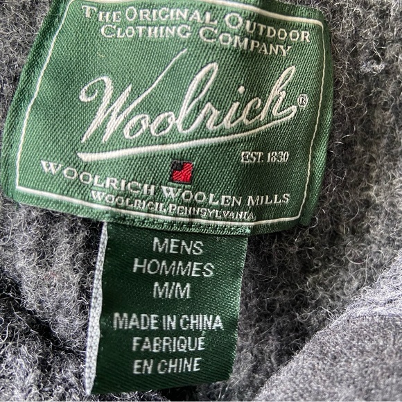 Woolrich mens gray wool blend sweater. SZ M - Picture 9 of 9
